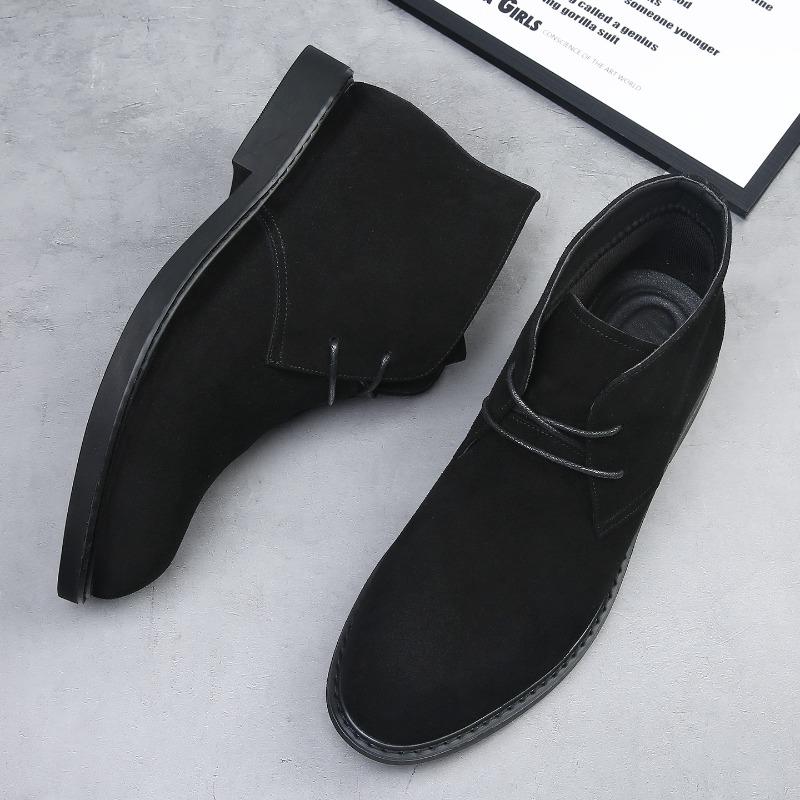 Desert Boots Men's Large Size 4 Martin Boots Men's High-top British Retro Leather Trend Versatile Casual Leather Boots