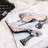 Fashion Eilyken New Serpentine Slippers Woman Cozy Cup Heel PVC Transparent Sexy Square Open Toe Party Sandals Slides Shoes