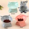 Tigela Elevada Inclinada 15° para Gatos Pé Alto Alimentador de Comida e Água para Pets Proteção do Pescoço Anti-Virada Tigela para Gatos