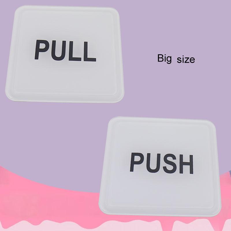 Push Pull Door Sign Self Acrylic Sign Decal Office Push Pull Entrance Exit Door Glass Door Sticker Signboard