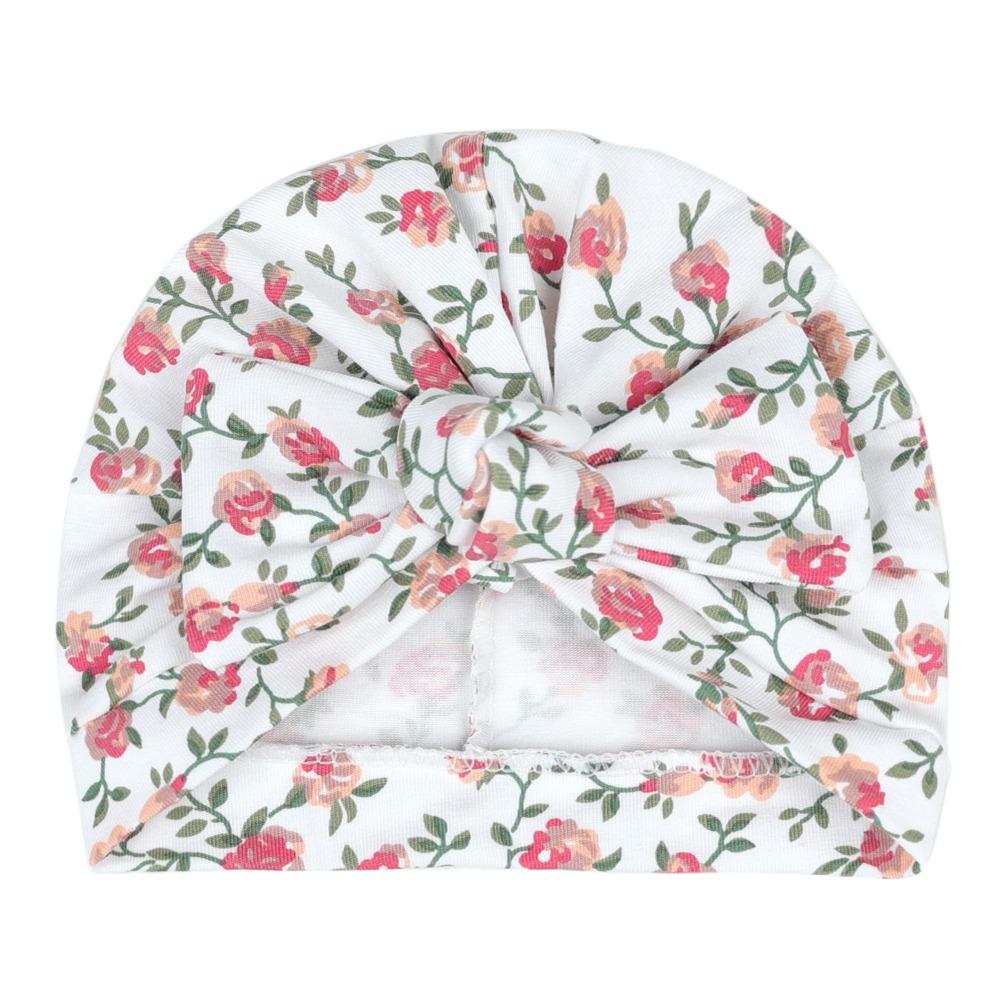 Printing Baby Turban Hat Cap 0-6 Months Beanie Bonnet Cute Toddlers Hats