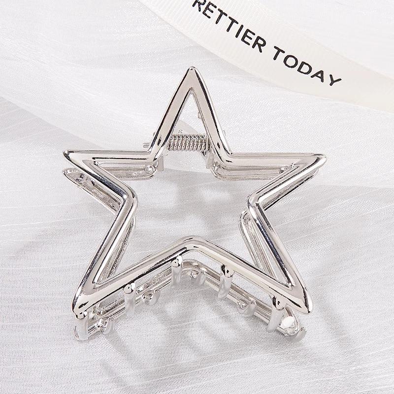 2024 Hollow Star Metal Claw Hair Clip for Women - Small Shark Clip Hair Accessories