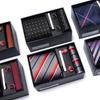 Tie Male Groom Wedding Birthday Gift For Boys Trendy Formal Casual Tie Pocket Towel Gift Box Set