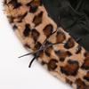 Women Winter Hat Flat Dome Leopard Print Basin Hat Thickened Warm Plush Bucket Hat Warm Knit Outdoor Hat