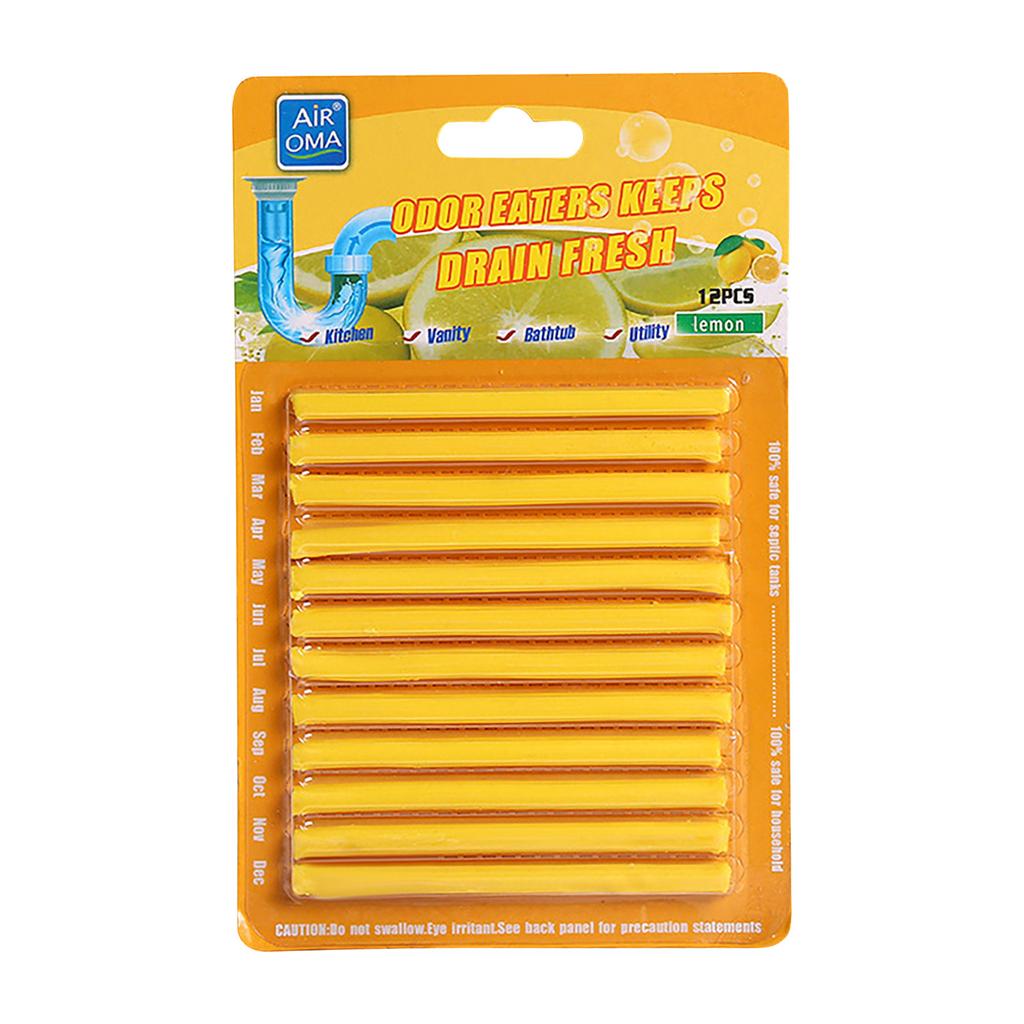 Pipe Cleaning Sticks Oil Decontamination Kitchen Toilet Bathtub Drains Cleaner 12pcs Set