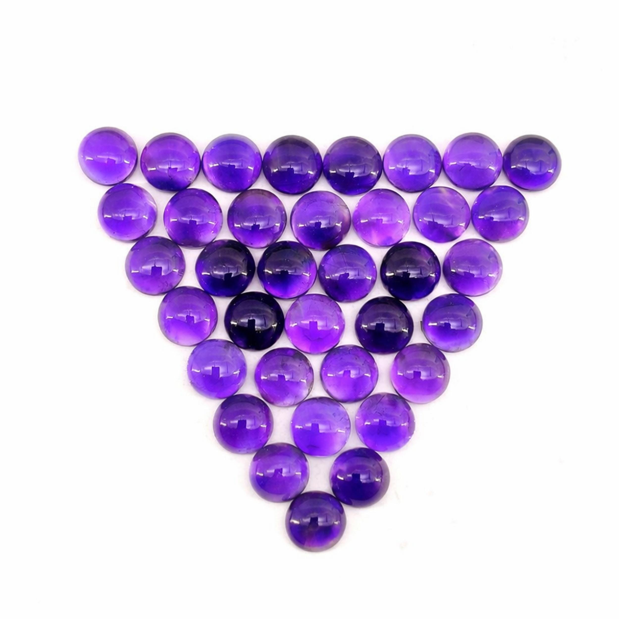 

13x13mm Round Amethyst Cabochon Lot, Natural Purple Amethyst Gemstones, Healing Crystal Cabochons for Jewelry Making 1 Piece фиолетовый