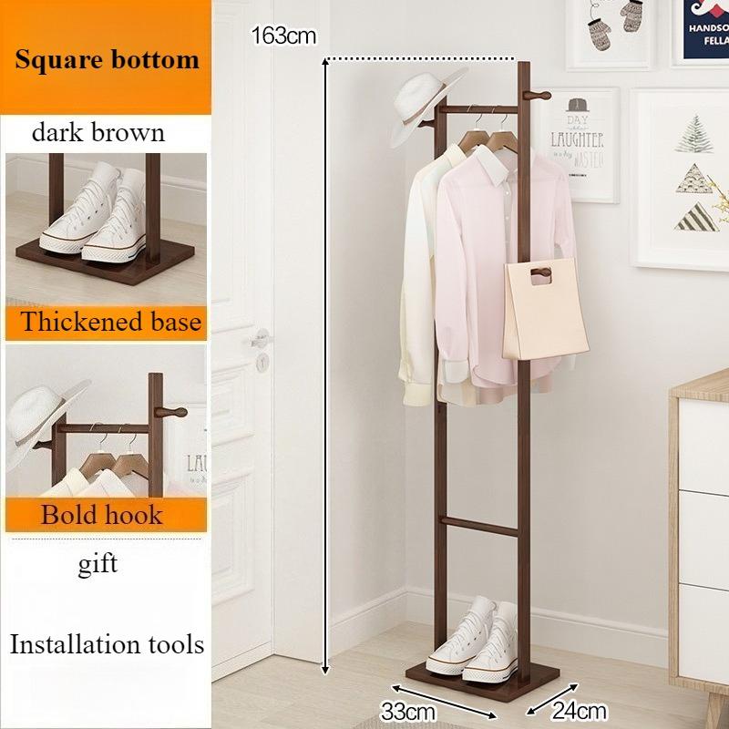 Vertical Clothes Rack Simple Clothes Hanger High-capacity Hat Rack To Ground Door Hanger Bedroom Multifunctional Storage Rack
