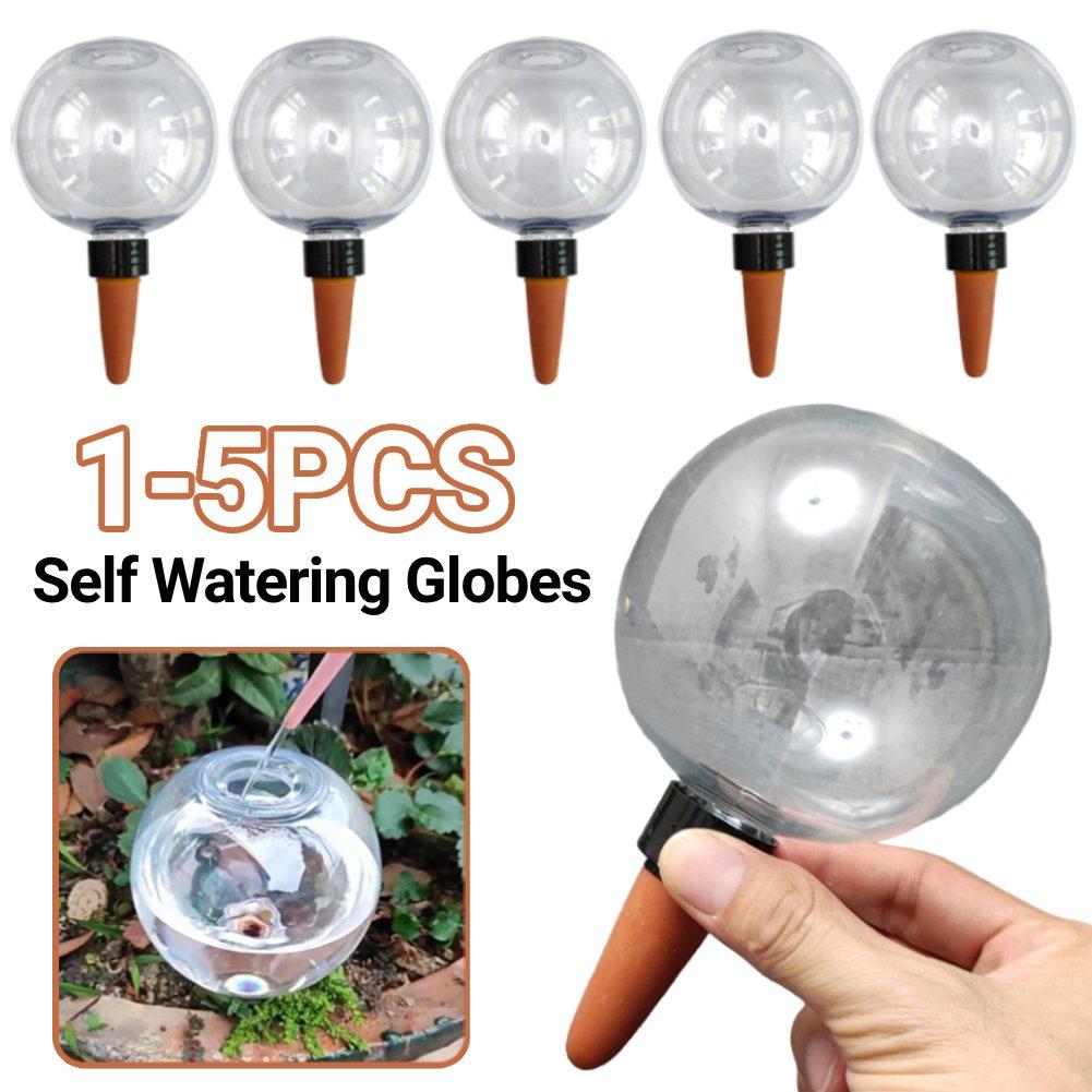 1-5Pcs Automatic Plant Watering Bulbs 500ml Glass Globes Planter Insert Effortless Self Watering Device Drip Irrigation System