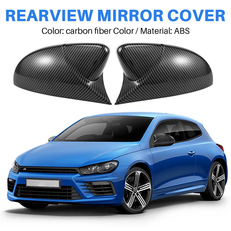 A51K-Per Scirocco 2009-2018 Plastica Porta Laterale Ala Specchietto Retrovisore Corno di Bue Copertura Tappo Accessori Auto