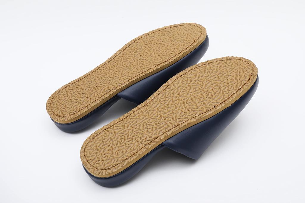 TOKYO SLIPPER Antibacterial Toilet Slippers of Simple Vinyl Slippers for Men and Indoor and Commercial Use Leather-Look (Set 5) [Synthetic Sole,