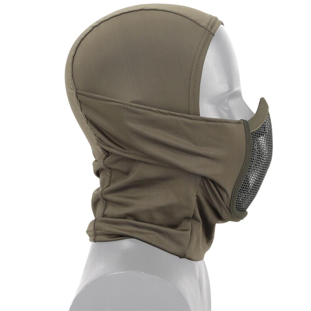 Taktik Tam Yüz Maskesi Balaclava Kap Motosiklet Ordu Airsoft Paintball Başlık Metal Örgü Avcılık Koruyucu Maske