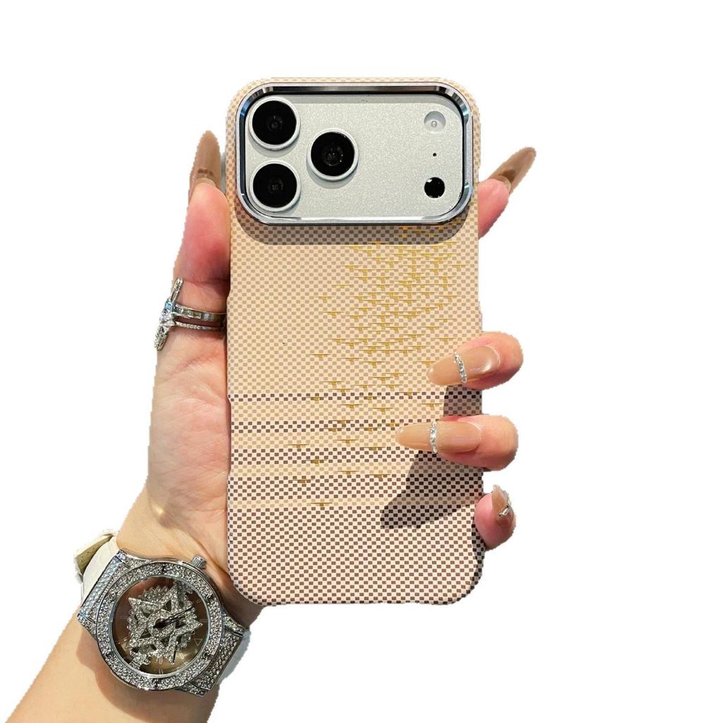 Kevlar Magnetic Drop-Proof Phone Case for iPhone 17 PRO MAX with Floating Light Ripples Design.