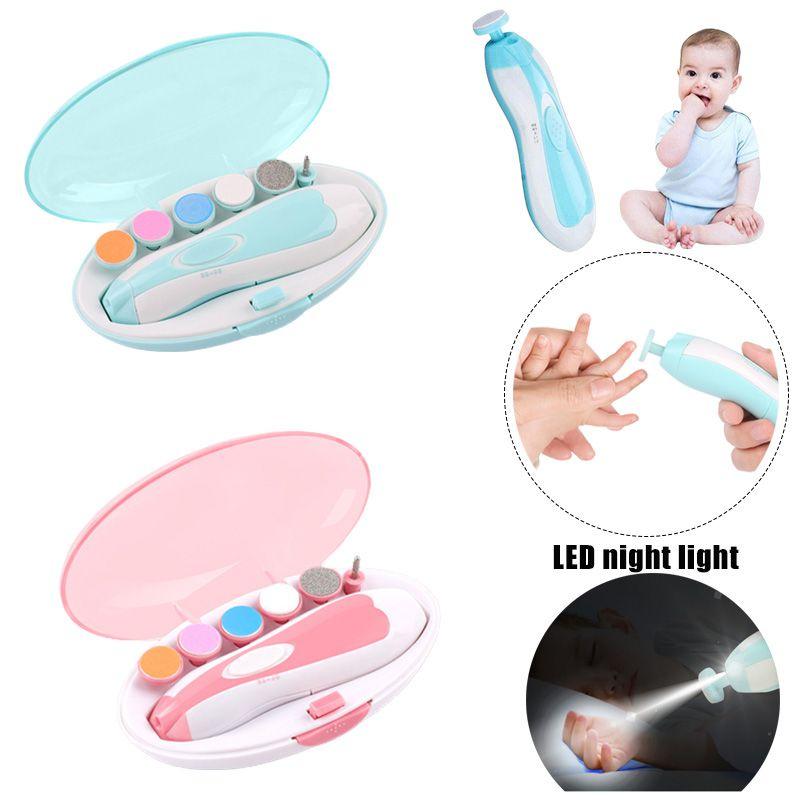 Kit de Aparador e Polidor Elétrico de Unhas de Bebê 6 em 1 Seguro e Eficaz