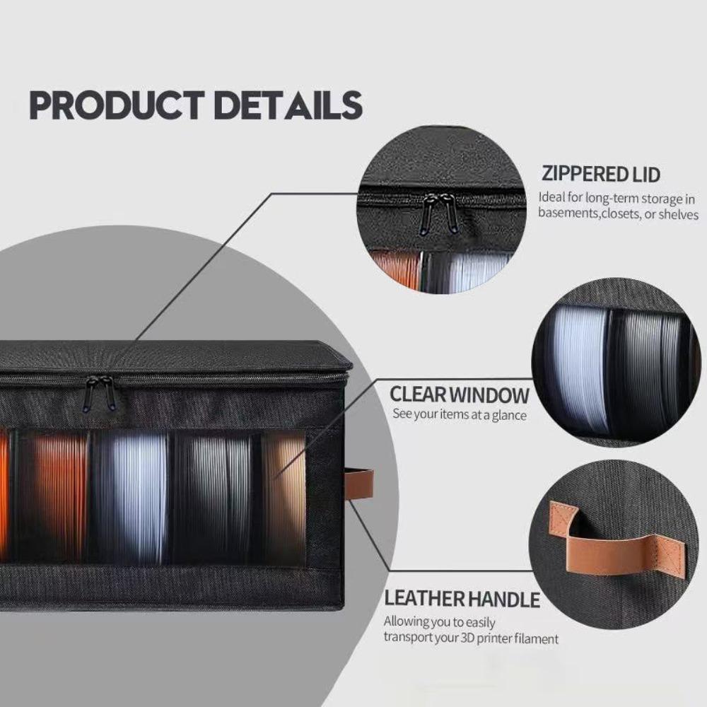 3D Printer Filament Storage Bag Containers 3D Printing Accessories Holder Rack For Home Office Workshop Daily Storage Use