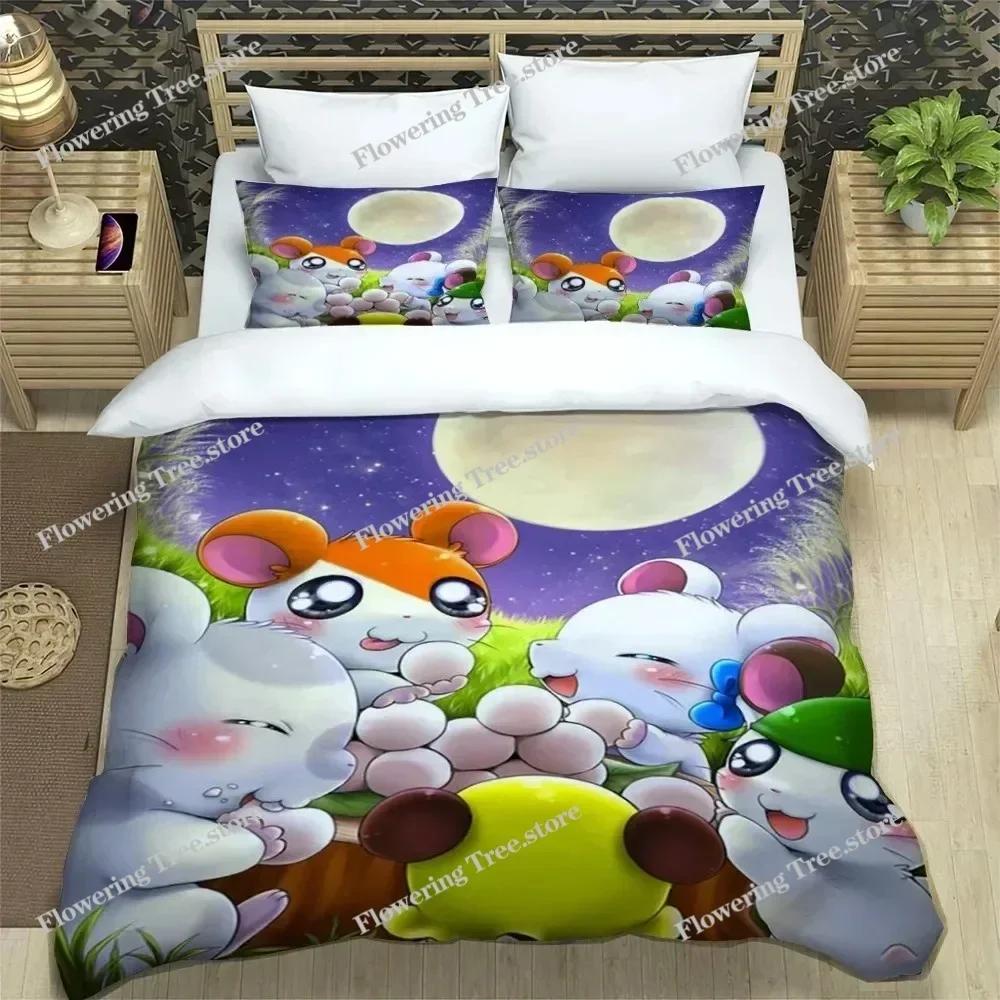 3D Printing Cartoon Lovely Hamtaro Bedding Set Duvet Cover Pillow Set Birthday Gift Boys Quilt Cover Bedding Home Textiles029963