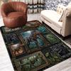 Dinosaur Collection Pattern Rug Floor Mat for Living Room or Bedroom Soft and Comfortable Carpet a Gift for Birthday and Holiday.