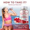 Olio di krill antartico 1000mg, contiene fosfolipidi Omega-3 e astaxantina, supporto antiossidante, adatto agli adulti.