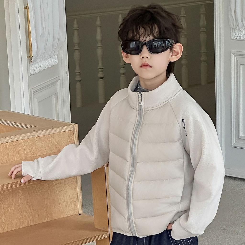 Autumn and Winter Fashionable Children's Patchwork Jackets and Lightweight Tops for Boys