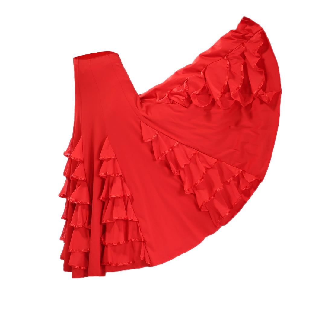 Ballroom Dance Dresses Practise Dancing Dress Modern Waltz Tango Skirt - Purple, As Described