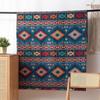 Ethnic Style Fabric Geometric Pattern Yarn Dyed Washable Jacquard Fabric for Home Textile DIY Sewing Background Decoration Cloth