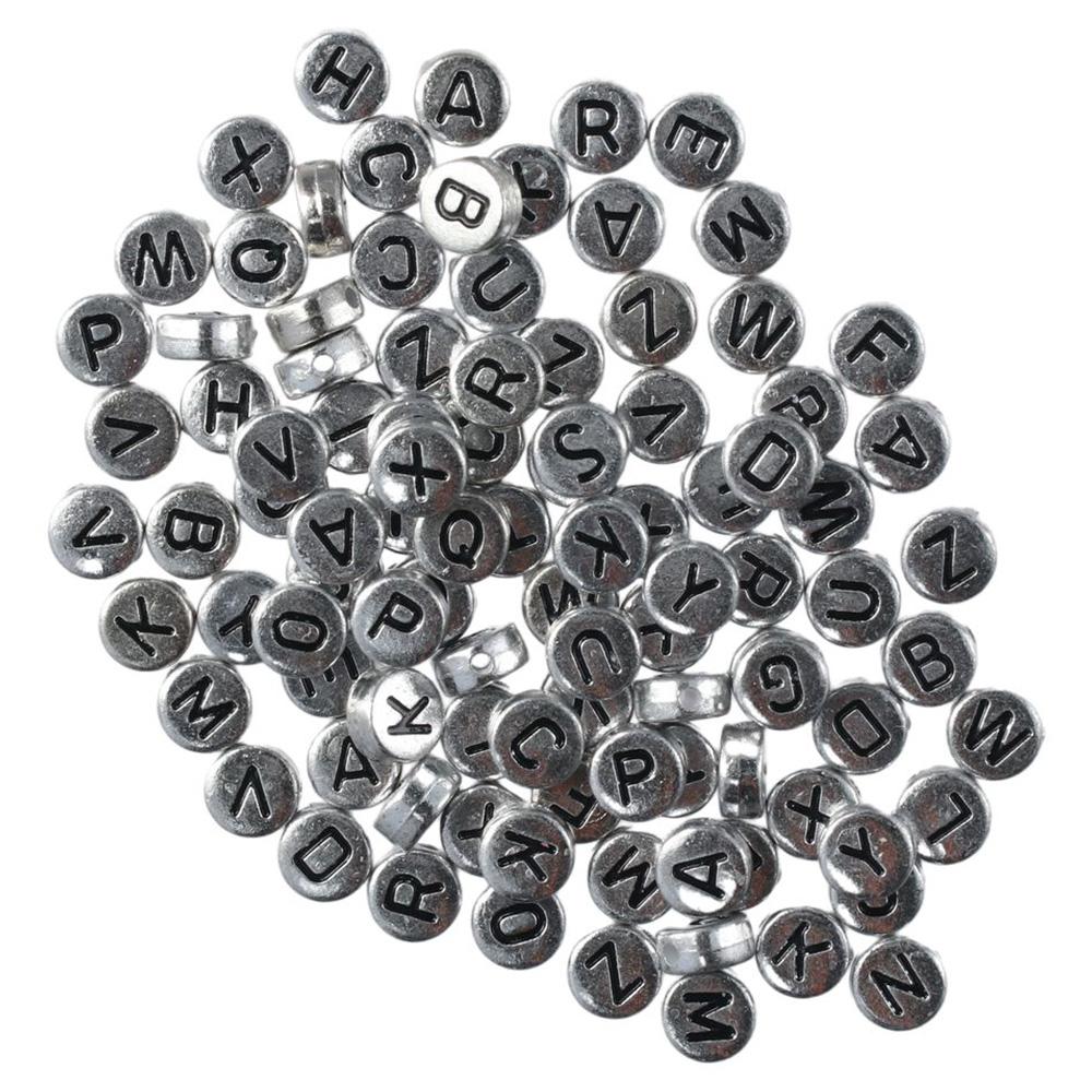 

Acrylic Acrylic Letter Beads White White Alphabet Beads DIY Craft Bracelet Letter Beads Necklace