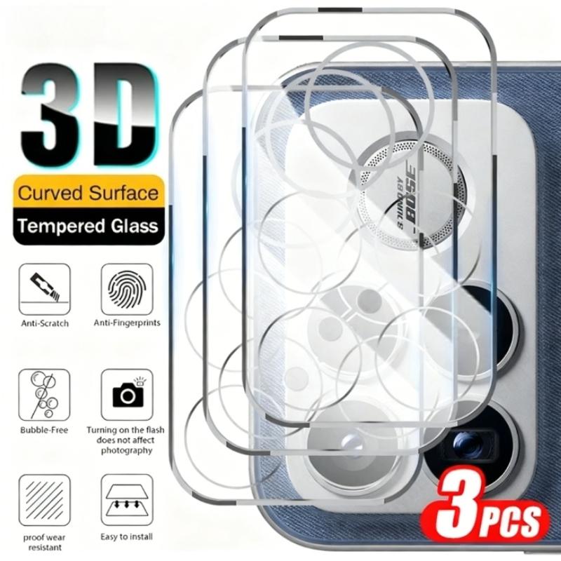 

1-3Pcs 3D 9H HD Transparent Curved Camera Protector for Xiaomi Poco F8 Ultra F8 Pro Clear Anti-drop Anti-scratch Full Cover Lens Tempered Glass Film For Poco F8 Ultra&Tempered glass