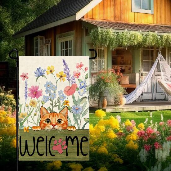Spring Summer Floral Garden Flag 12x18 Inch Vertical Double Sided Colorful