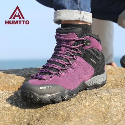Scarpe da trekking Stivaletti in pelle ammortizzanti resistenti all'usura invernali per donna Scarpe da ginnastica da trekking da arrampicata antiscivolo da esterno