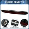 LED Third Brake Light Compatible for Mini Cooper R58 Coupe 2012-2015, Waterproof Plastic Black Housing 3rd High Mounted Stop Lamp Rear Center High