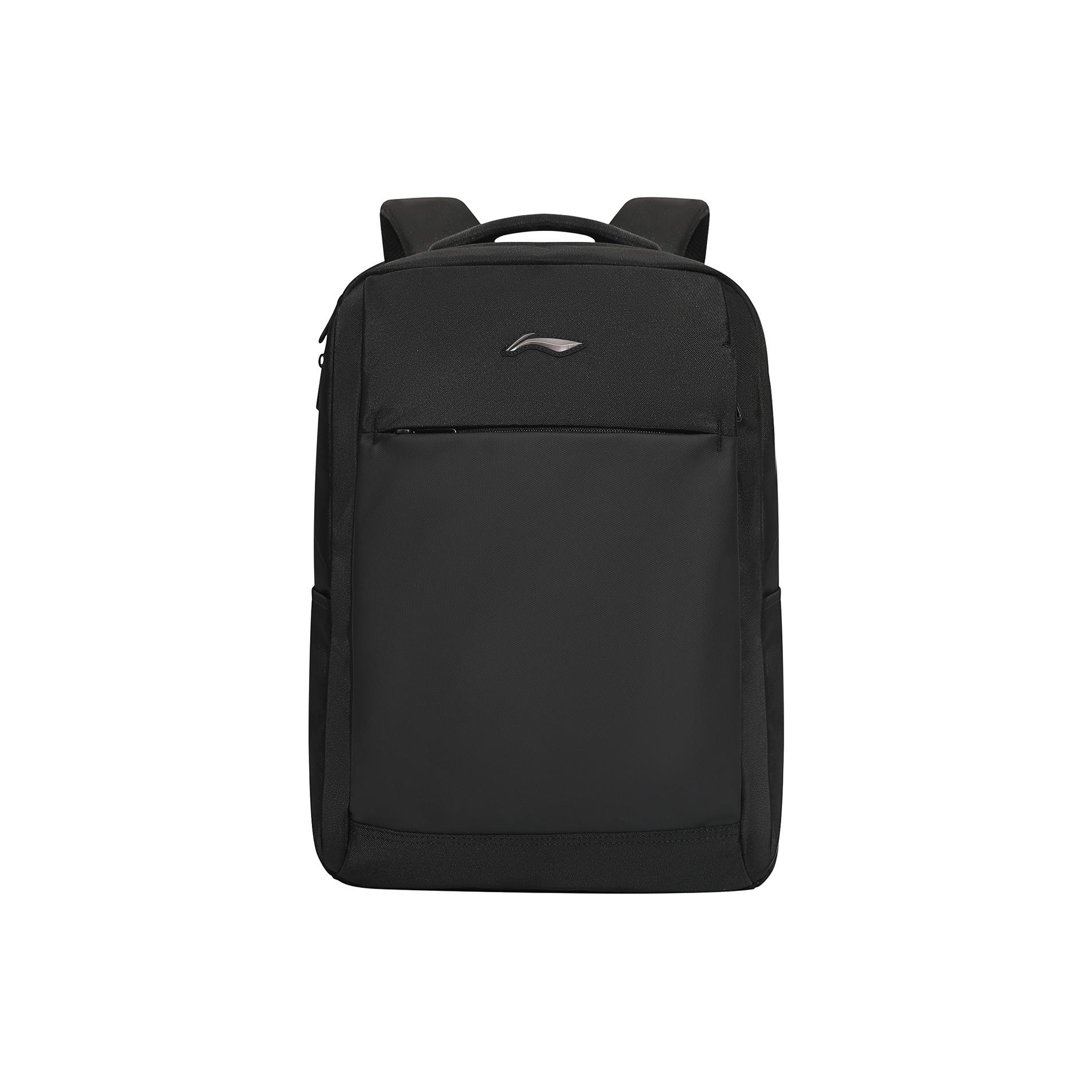 LiNing Minimalist Lightweight Versatile Travel Polyester Backpack Unisex Backpack Black ABSV505-1 Black