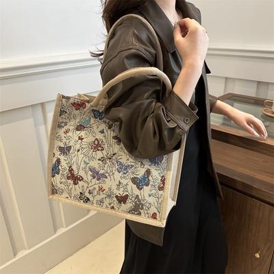 Borsa a Mano Vintage Personalità Texture Borsa da Pendolare Semplice Piccola Fresca Borsa per Lezioni Private per Donne