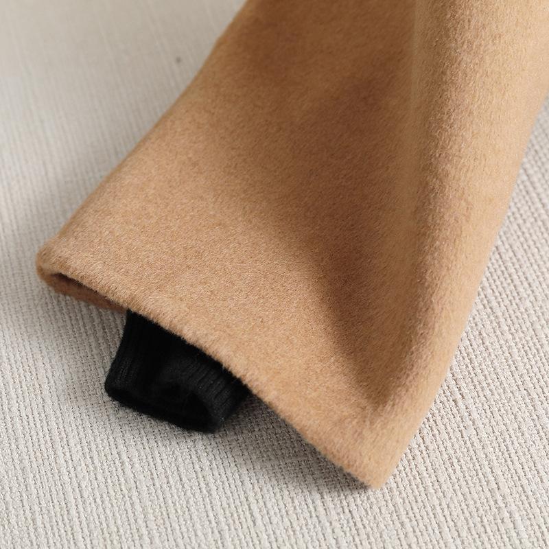 New small double-sided cashmere coat for women, short loose wool coat for women