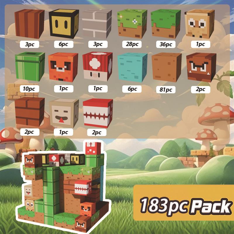 Mini Mario Scene Magnetic Building Blocks Set for Kids