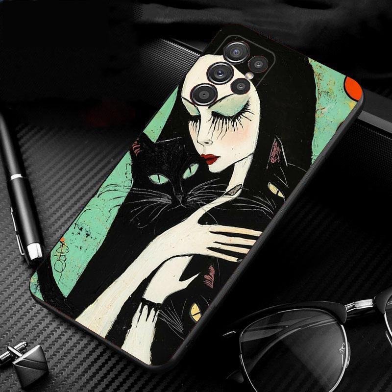 

Phone Case For Samsung Galaxy S26 S25 S24 S23 S22 Ultra S23 S22 S25 Plus S24 FE S26Edge Cat Lady Art S26 Edge