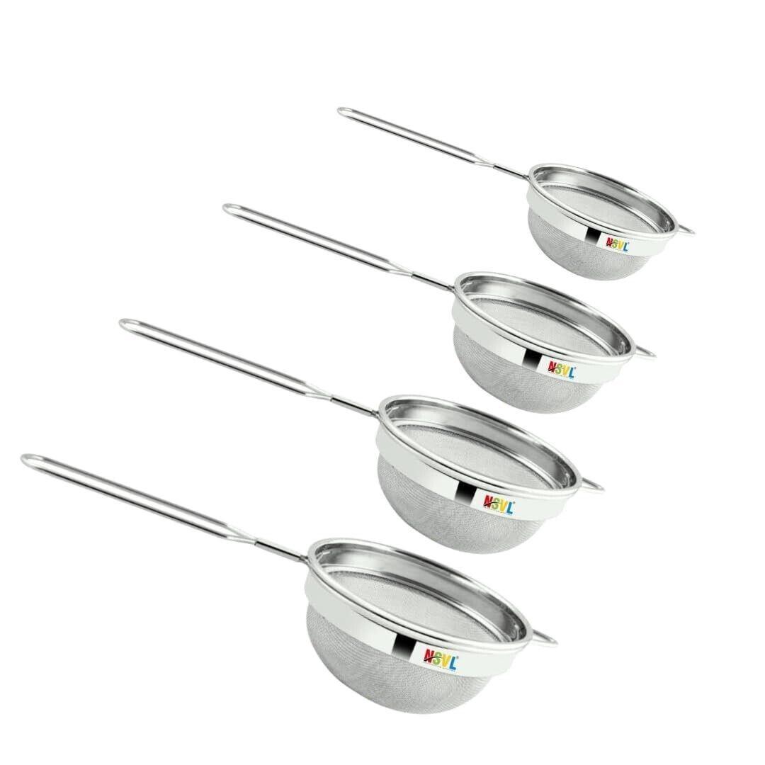 

Stainless Steel Tea Coffee Juice and Oil Filter Wire Handle 4 Pcs s773 MR482