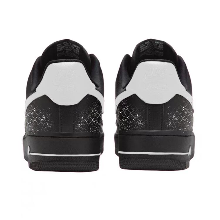 Nike Air Force 1 Abrasion Resistant Low top Skateboard Shoes Women's Black White HQ1180-001(Team352-)