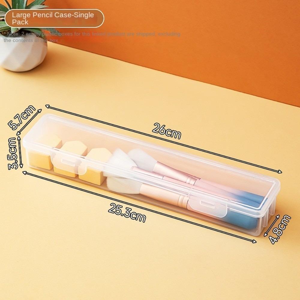 

Многофункциональный ящик для хранения Прозрачный органайзер для канцелярских товаров Новый ящик для столовых приборов Хранение мелочей L