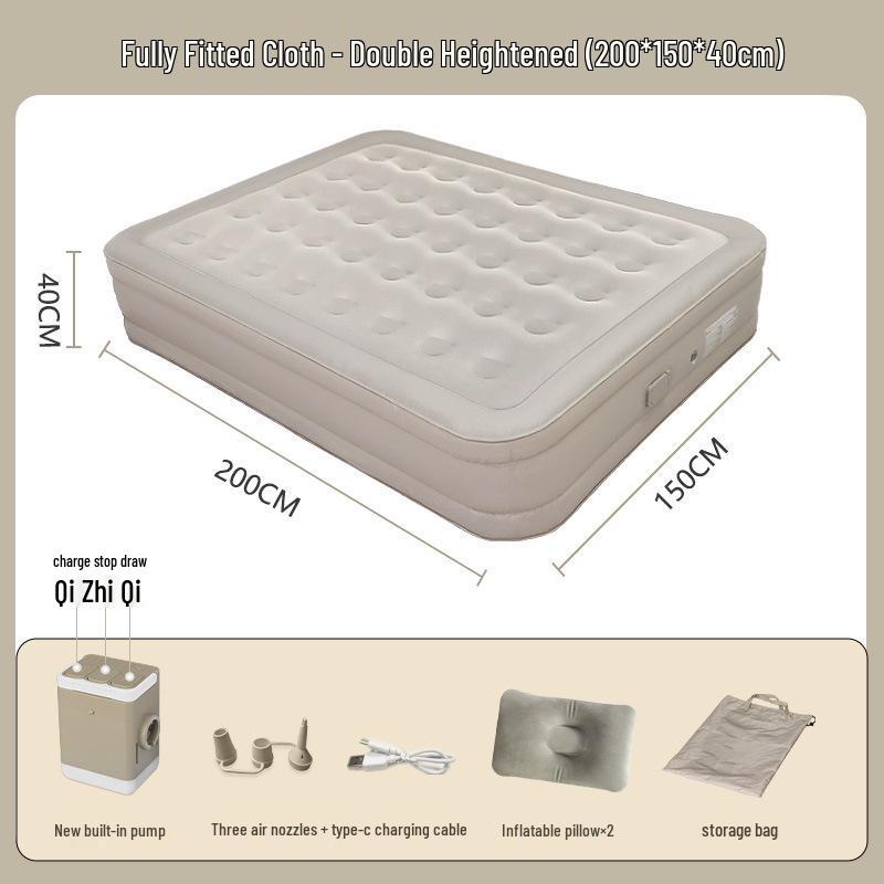 

В наличии: Прочная надувная кровать с полной ламинацией и встроенным насосом для дома и кемпинга на открытом воздухе. 190x100x25 cm хаки