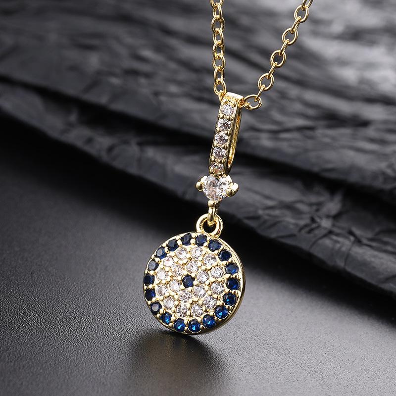 Stylish Versatile Evil Eye Pendant Necklace Personalized Eye Collarbone Chain Women's Jewelry
