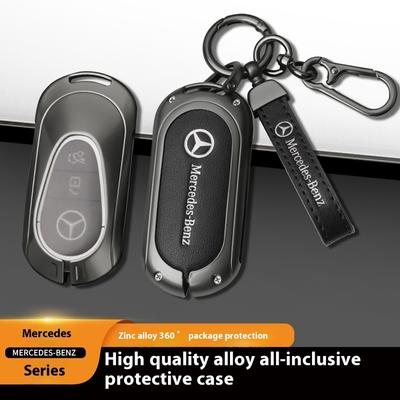 Para Mercedes-Benz AMG Classe C Classe S GLC EQE EQS W223 X254 V297 V295 W206 S206 X206 Carro Liga de Zinco Bolsa Porta-Chaves Concha de Metal para Chave