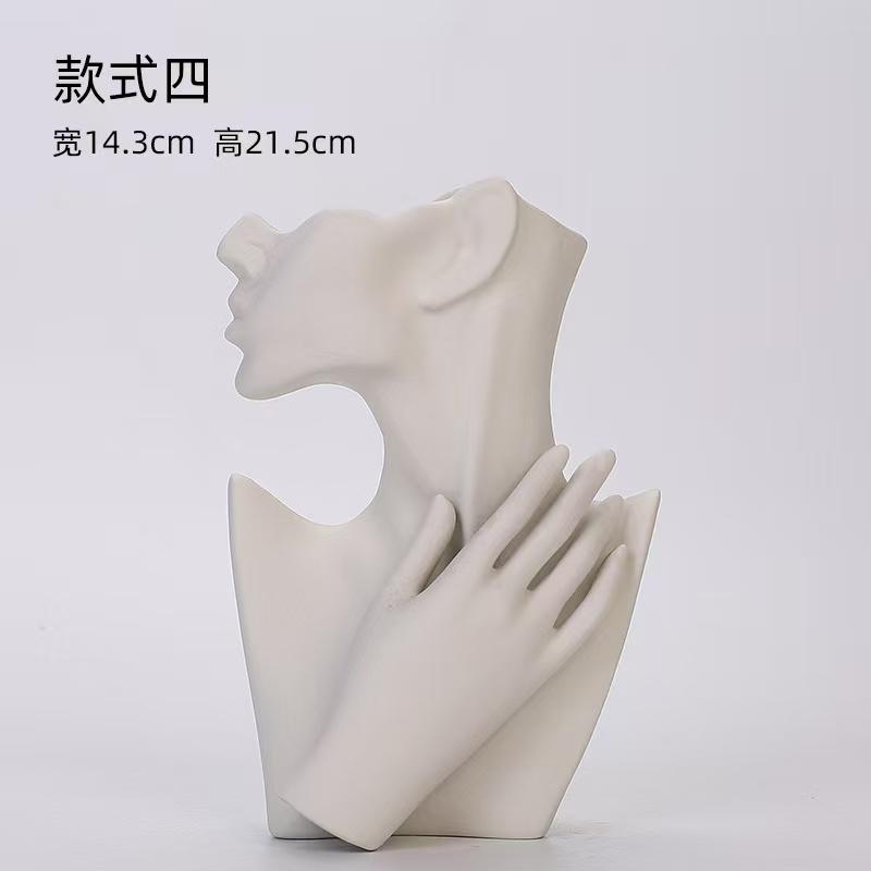 Woman Body Model Vase Nordic Style Ceramic Modern Body Art Vase Home Decor Creative Flower Pot Living Room Decoration Vases