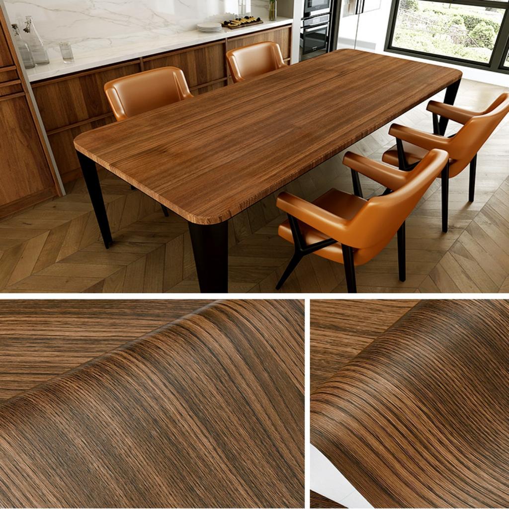 55cm Width Wood Grain PVC Wallpaper for Door Wardrobe Cupboard Table Furniture Waterproof Self Adhesive Stickers Home Decor Film