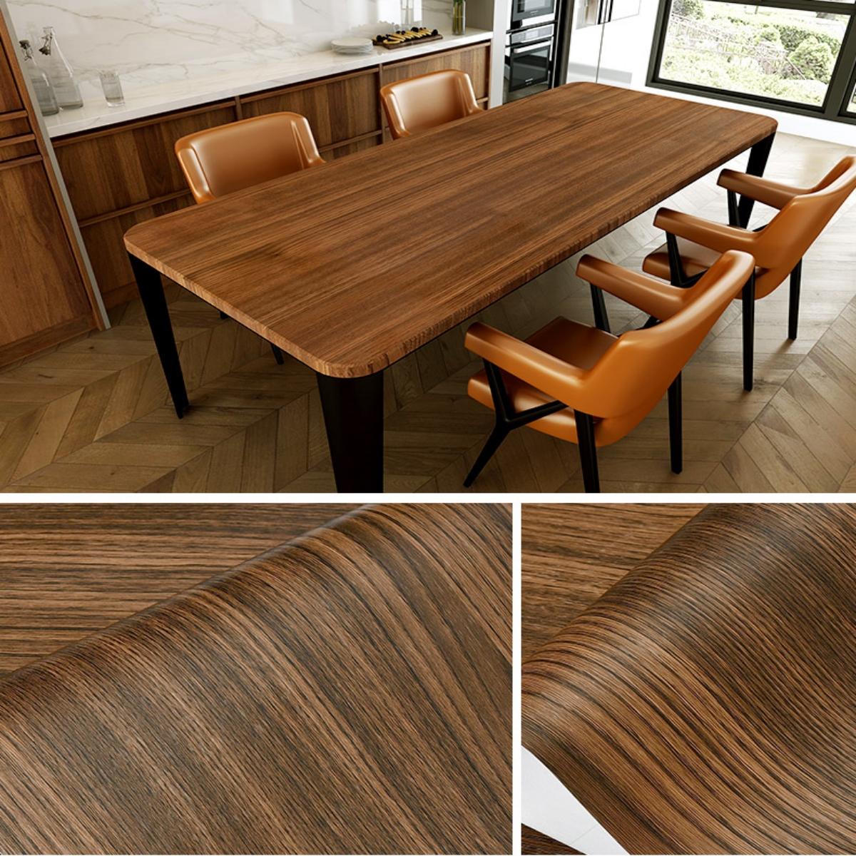 

Ширина 55 см Обои ПВХ с текстурой дерева для двери, шкафа, стола, мебели, водонепроницаемые самоклеящиеся наклейки, пленка для домашнего декора 55x100CM