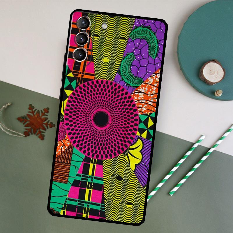 

African Wax Print Phone Case For Samsung Galaxy S26 S23 Ultra S20 S21 S22 S24 S25 Plus S10 S25 FE Back Cover Galaxy S26 Plus