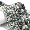 4 6 8 10 12mm Natural Tree Agate Stone Beads Round Loose Gemstone Beads For Jewelry Making DIY Bracelets Necklace Accessories