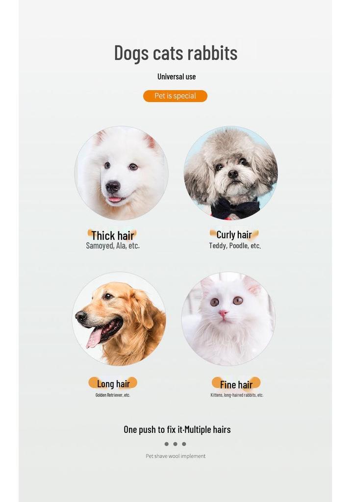 Kuanger Pet Electric Hair Trimmer Set for Dogs & Cats