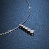 Simulated Moissanite Straight Line Necklace Delicate Collarbone Chain Elegant Women's Versatile Jewelry Accessory
