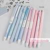 5pcs Retractable Gel Pen Korean Fashion Simplicity Transparent Writing Pen Quick Drying ST/CS Tip 0.5mm Black Ink Scrapbook Pen