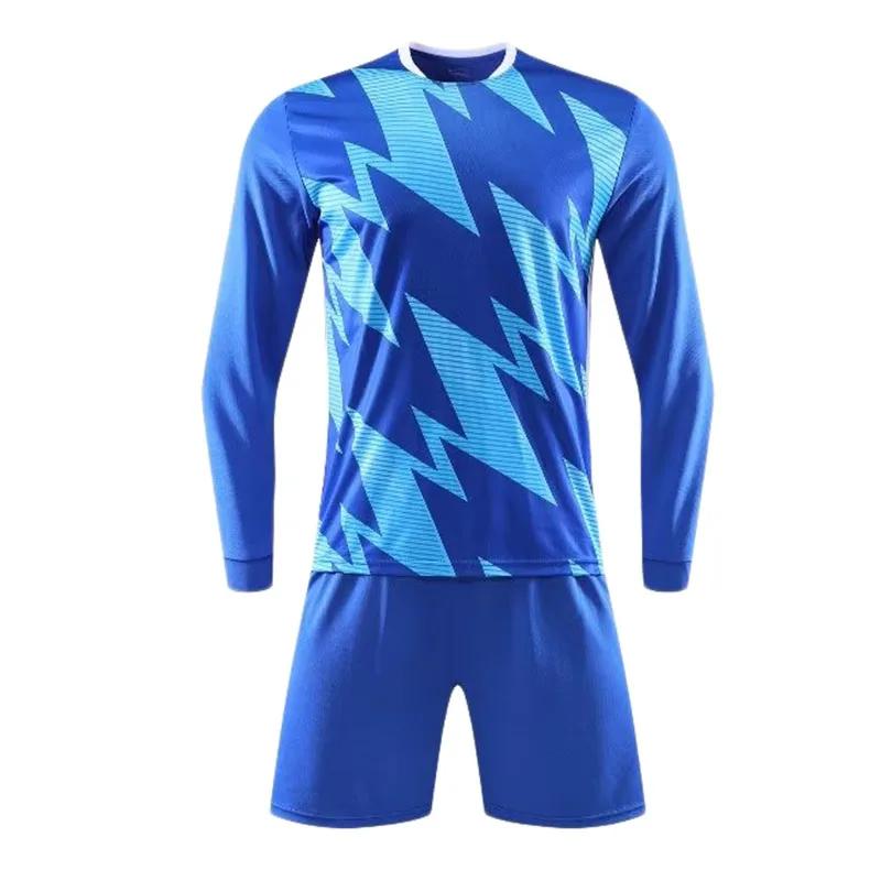 Men Kid Long Sleeve Football Jersey Set New Season Team Soccer Training Match Sports Uniform Suit for Children