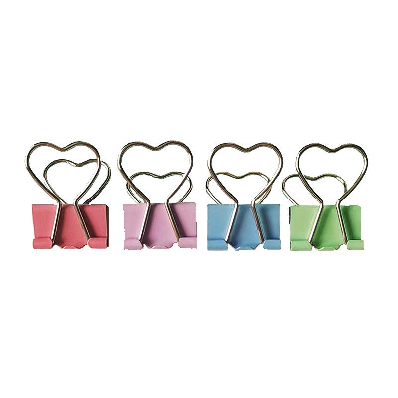 

Heart-Shaped 20mm Long Tail Paper Clips: Simple Irregular Swallowtail Office Supplies Heart-shaped Clip синий